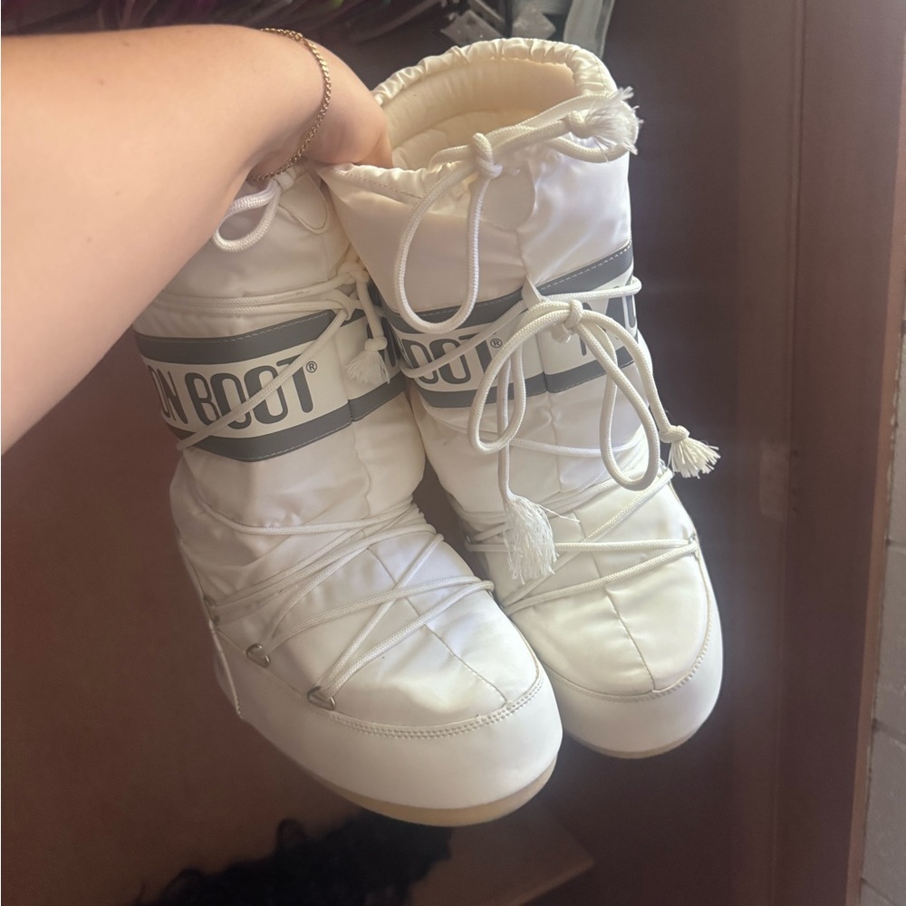 Moon Boot Classic White Snow Boots